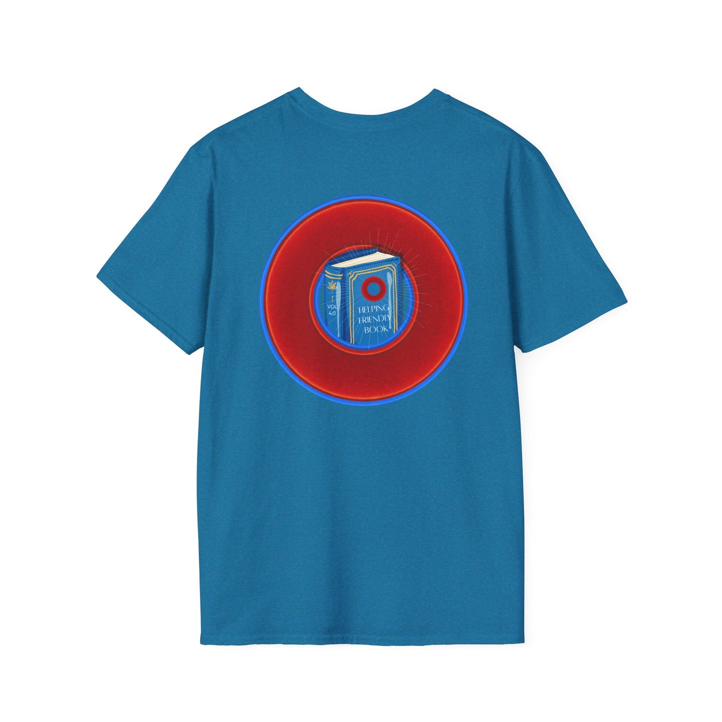 Classic Donut Tee - Unisex Soft-Style - "Helping Phriendly Donut Tee" - vivid red donut - w/shine- variant 2