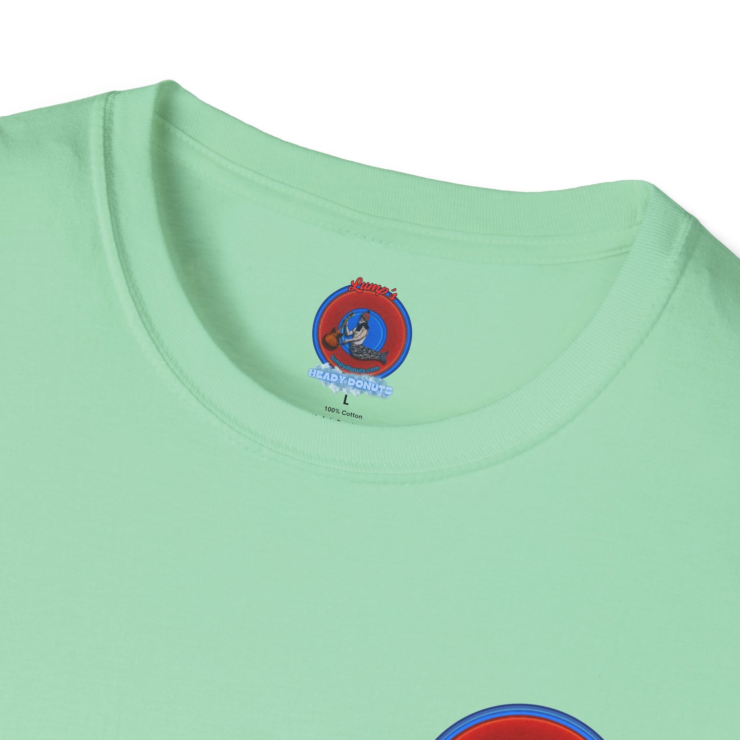 Classic Donut Tee - Unisex Soft-Style - "Viva Las Vegas Donut" - vivid red donut