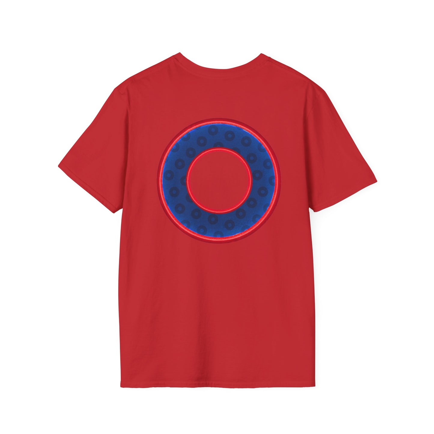 Plain Donuts/Unisex Soft-Style - "Plain Wide Mouthed Paradoxical Donuts" - dark blue/red donuts
