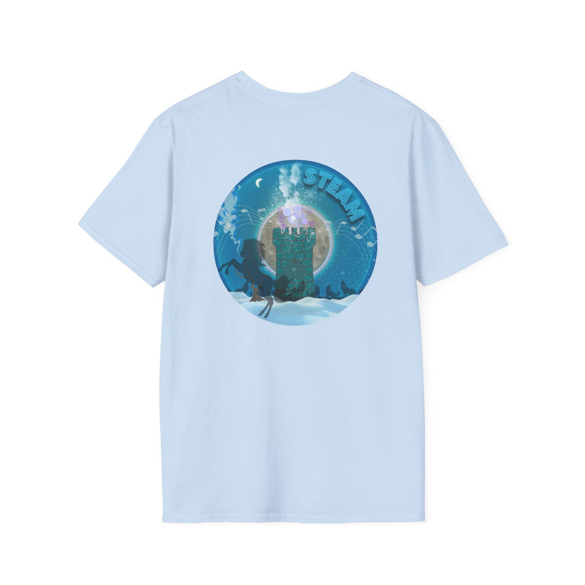 Classic Donut Tee - Unisex Soft-Style - "Steaming Fresh Donuts" - series 1.0 - vivid blue donut