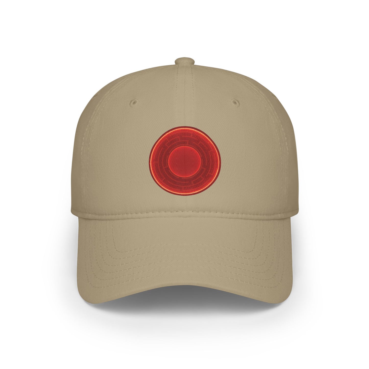 Lumpy Donut Baseball Cap - "The Amazing Donut Cap" - variant 2 - vivid red donut w/