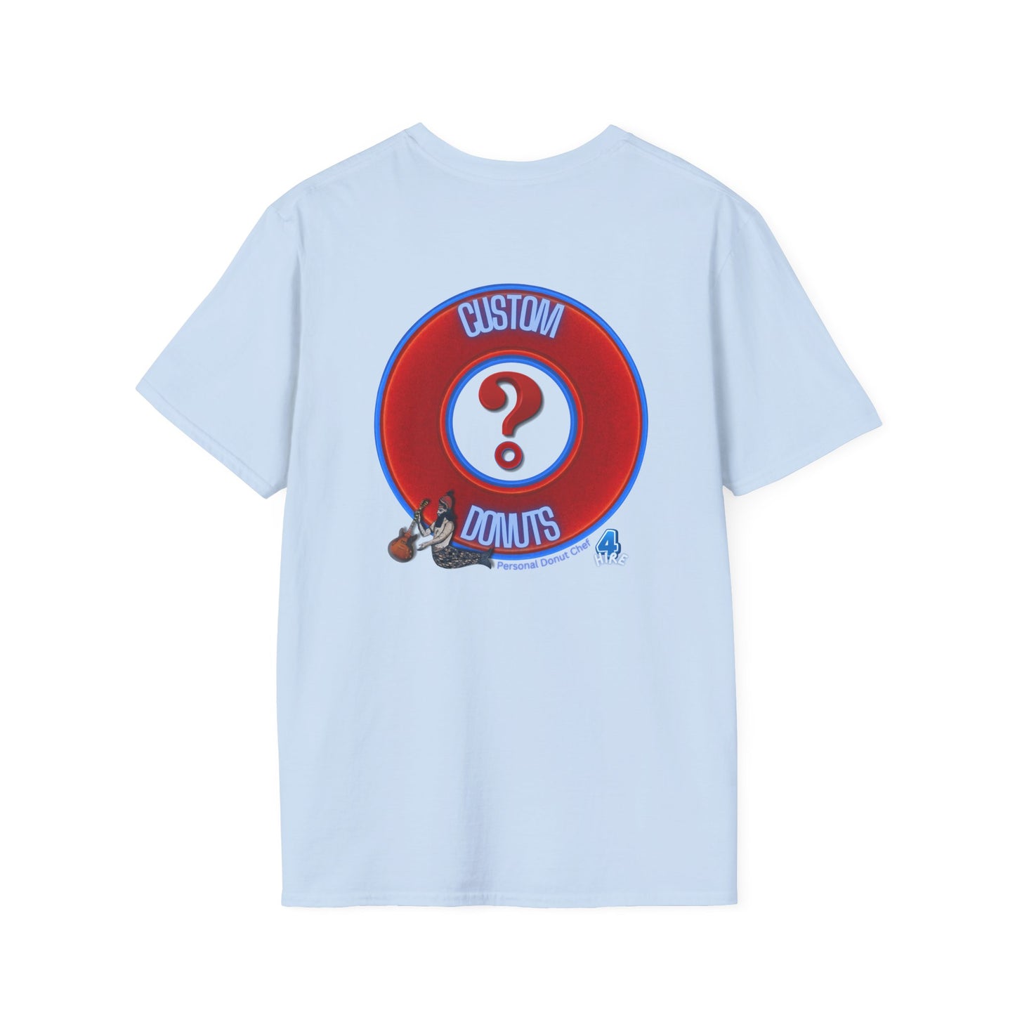 Classic Donut Tee - Unisex Soft-Style - "Example: Custom Donut Tee" - vivid red dirt mall donut