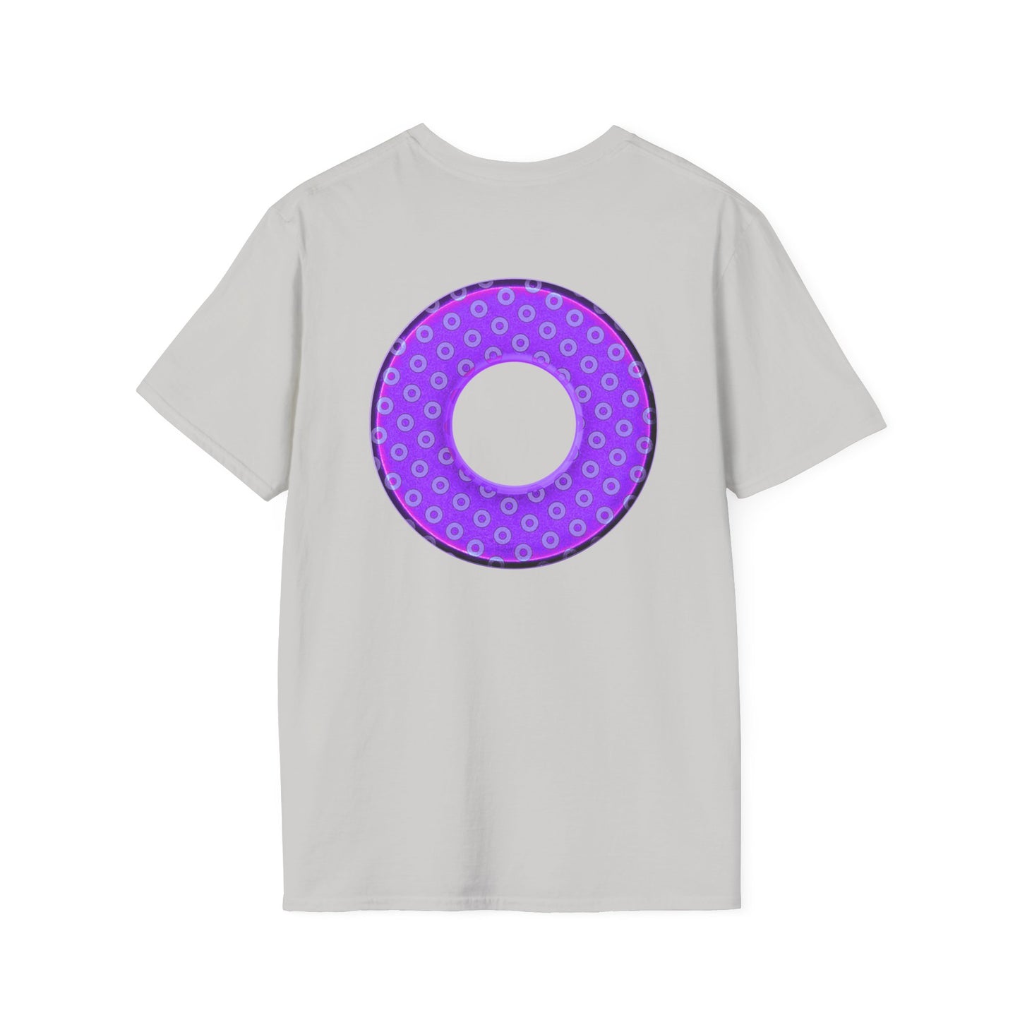Plain Donuts/Unisex Soft-Style - "Plain Electric Paradoxical Donuts" - bright purple/light purple donuts