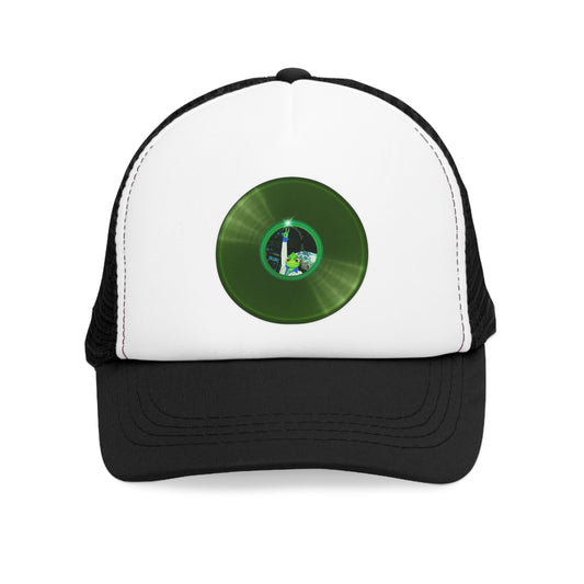 Lumpy Trucker Hat - "Rutherford's Staying Alive" - variant 1 - green donut