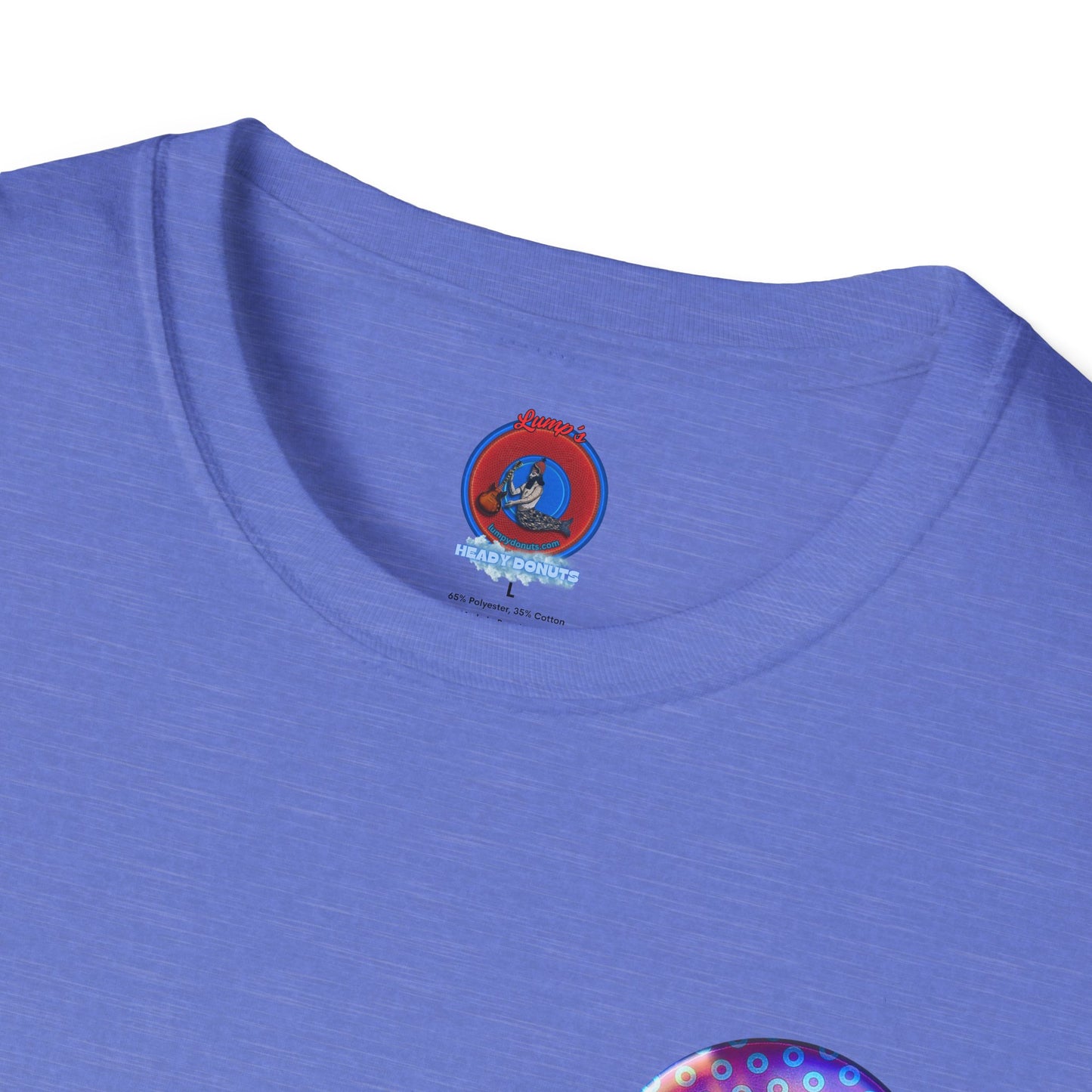 Classic Donut Tee - Unisex Soft-Style - "Donut Melts" - purple/blue paradoxical donut