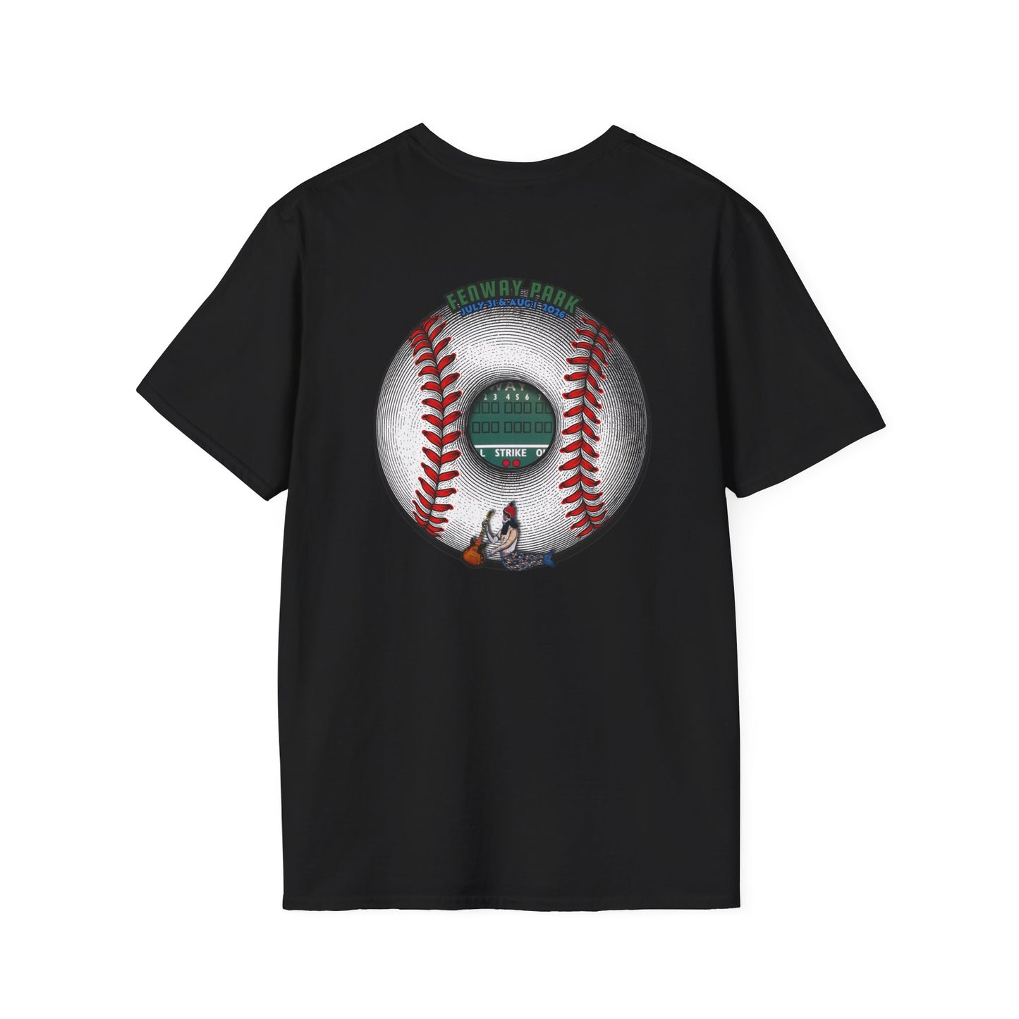 Classic Donut Tee - Unisex Soft-Style - "Phenway Ballpark Donuts" - white/red major league donut - variant 6