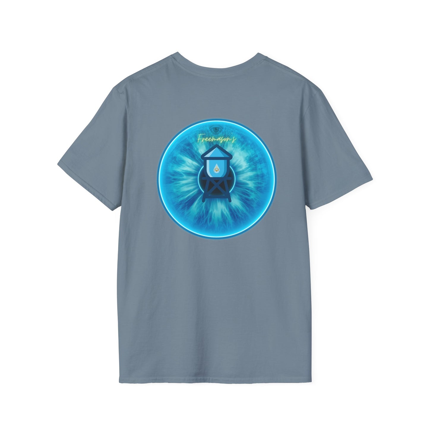 Classic Donut Tee - Unisex Soft-Style - "The Peering Donut of Opacity" - light blue idonut - variant 1
