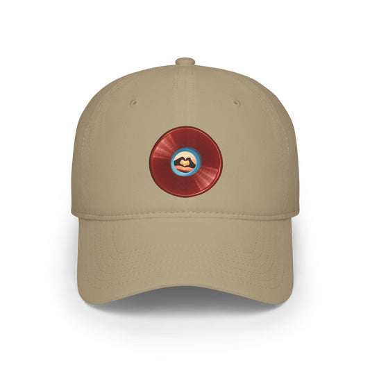 Lumpy Donut Baseball Cap - "Waste of a Perfectly Good Baseball Cap" - variant 1 - vivid red donut w/