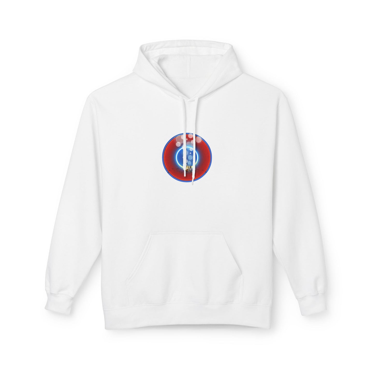 Fleece Harry Hoodies [Midweight Soft-style] - "The Bubbler's Donut" - w/rustic red donuts