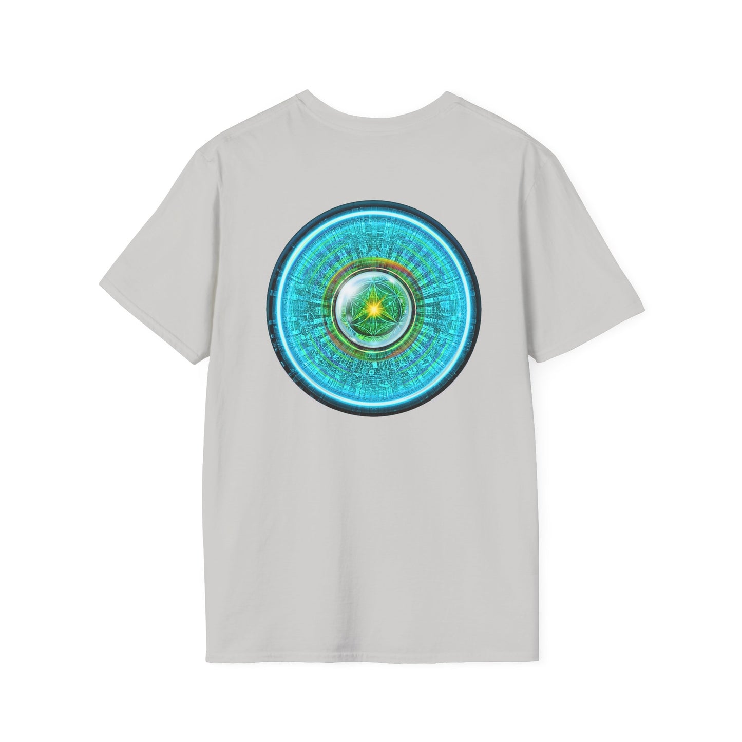Classic Donut Tee - Unisex Soft-Style - "Donut of Life Tee" - vivid turquoise tube donut - variant 1