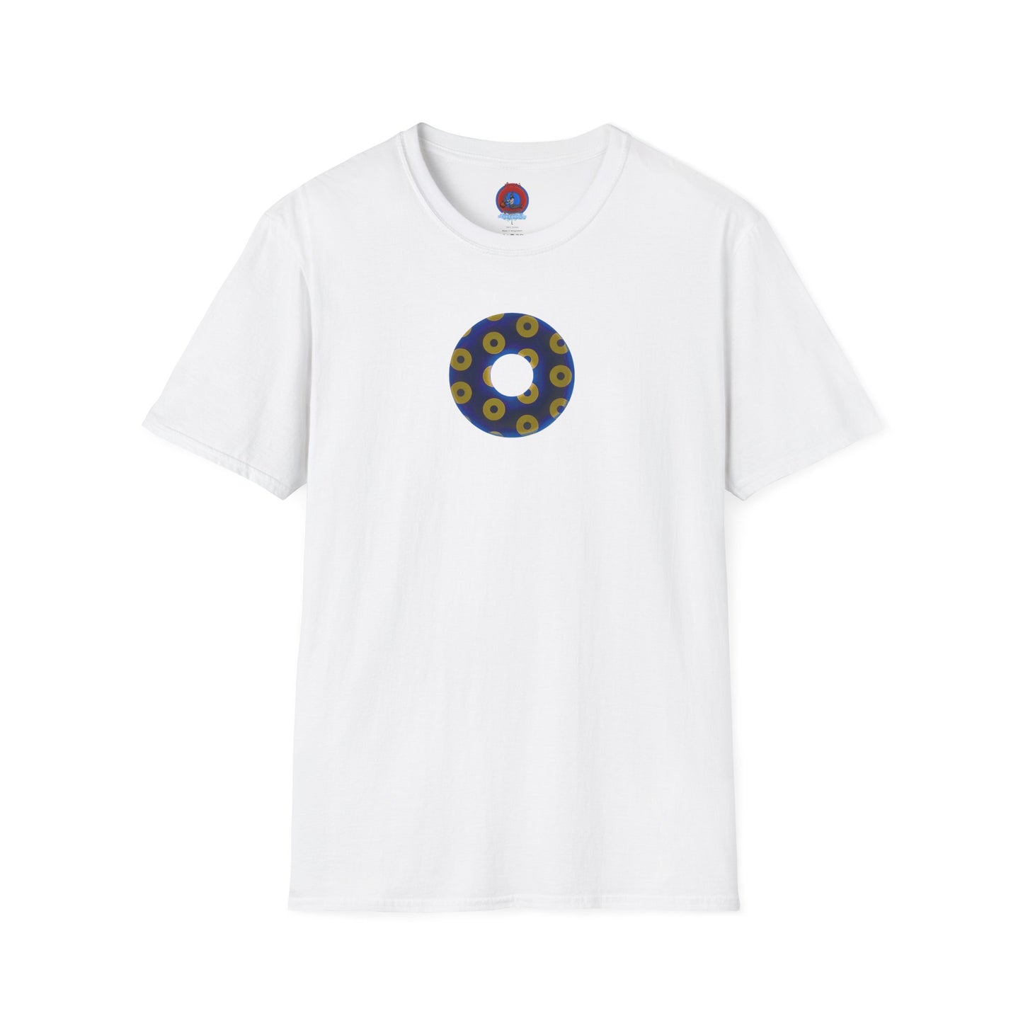 Plain Donuts/Unisex Soft-Style - "Plain Blimpy Paradoxical Donuts" - dark royal blue/yellow donuts