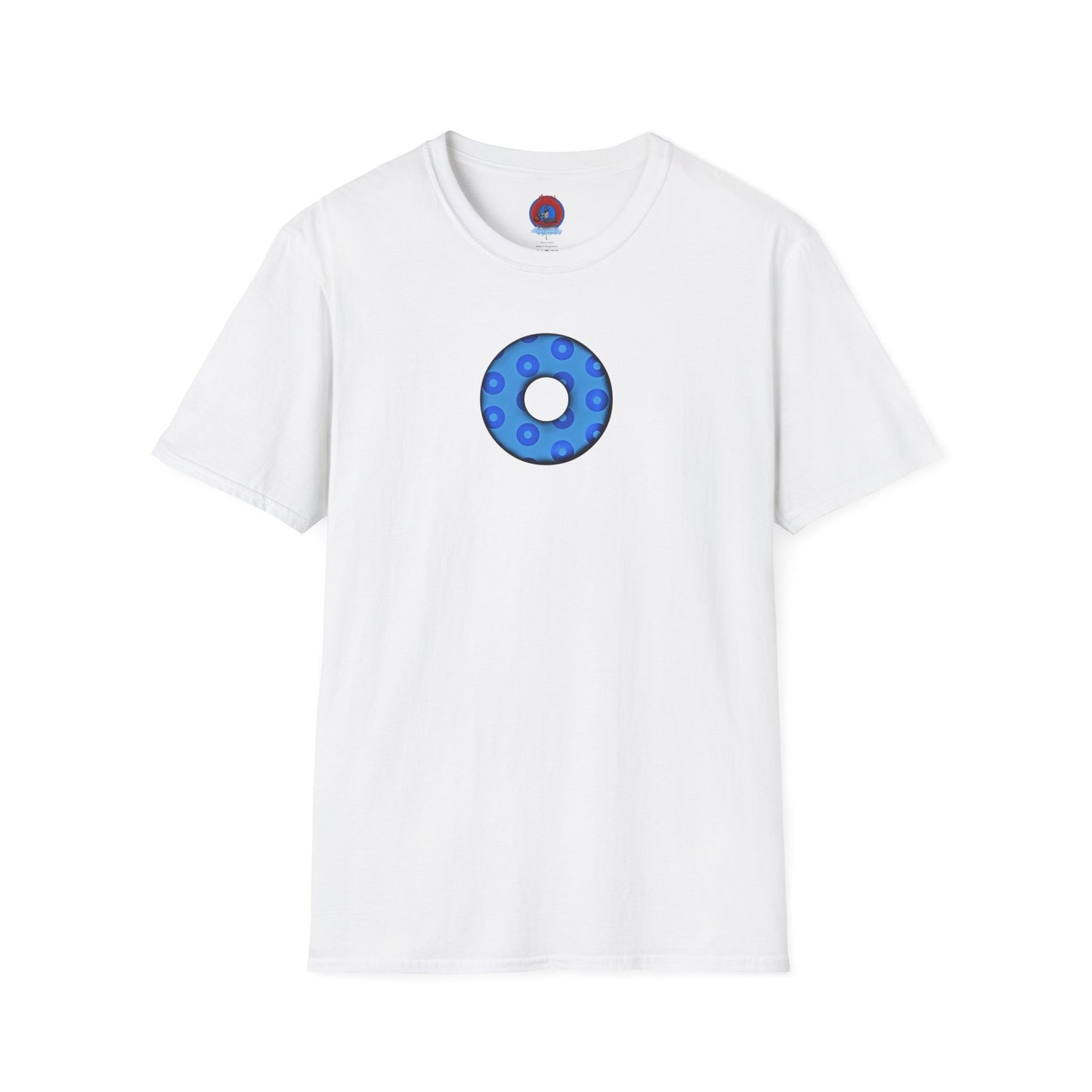 Plain Donuts/Unisex Soft-Style - "Plain Blimpy Paradoxical Donuts" - blue/light blue donuts