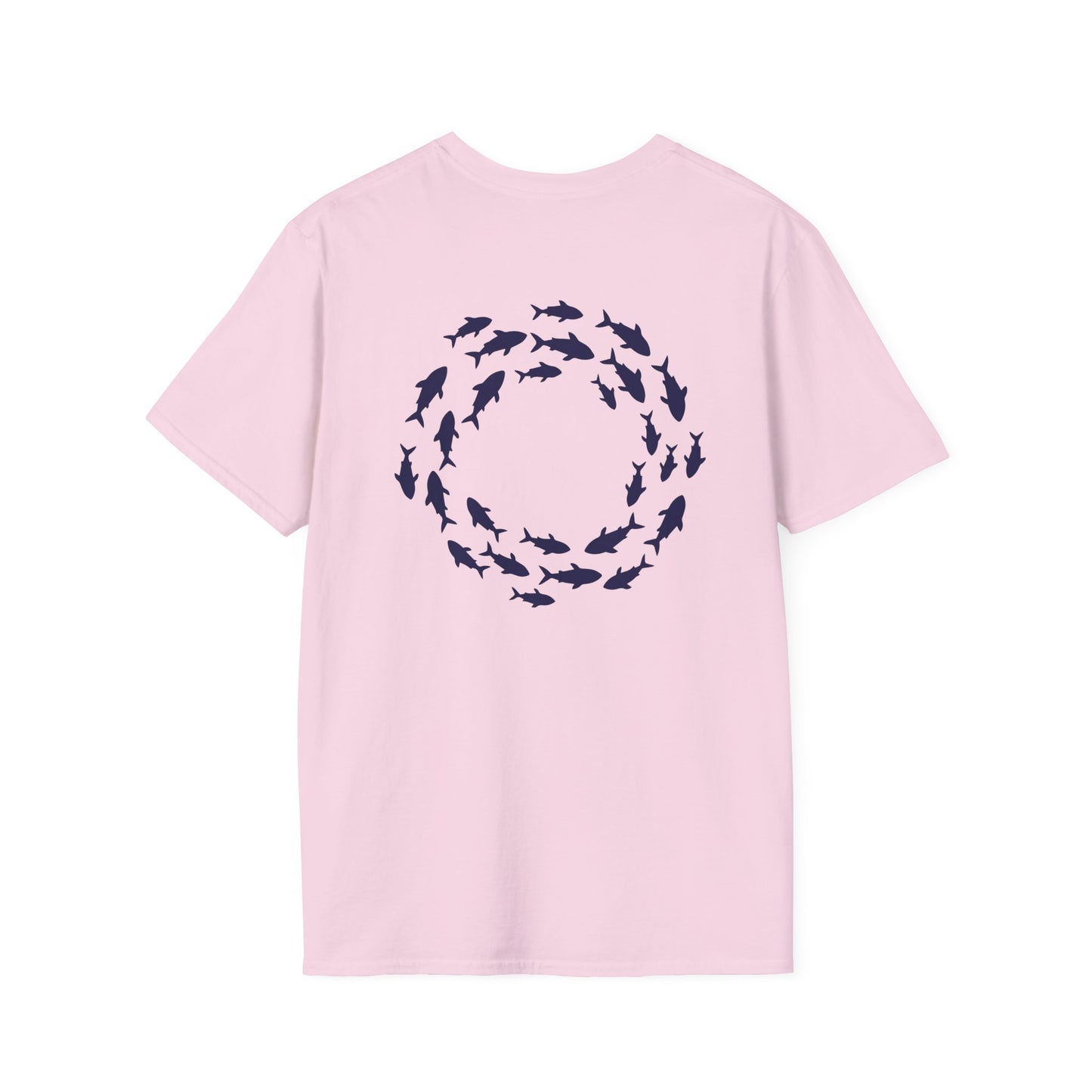 Classic Donut Tee - Unisex Soft-Style - "Skoolie of Phishies" - fish donut - variant 3