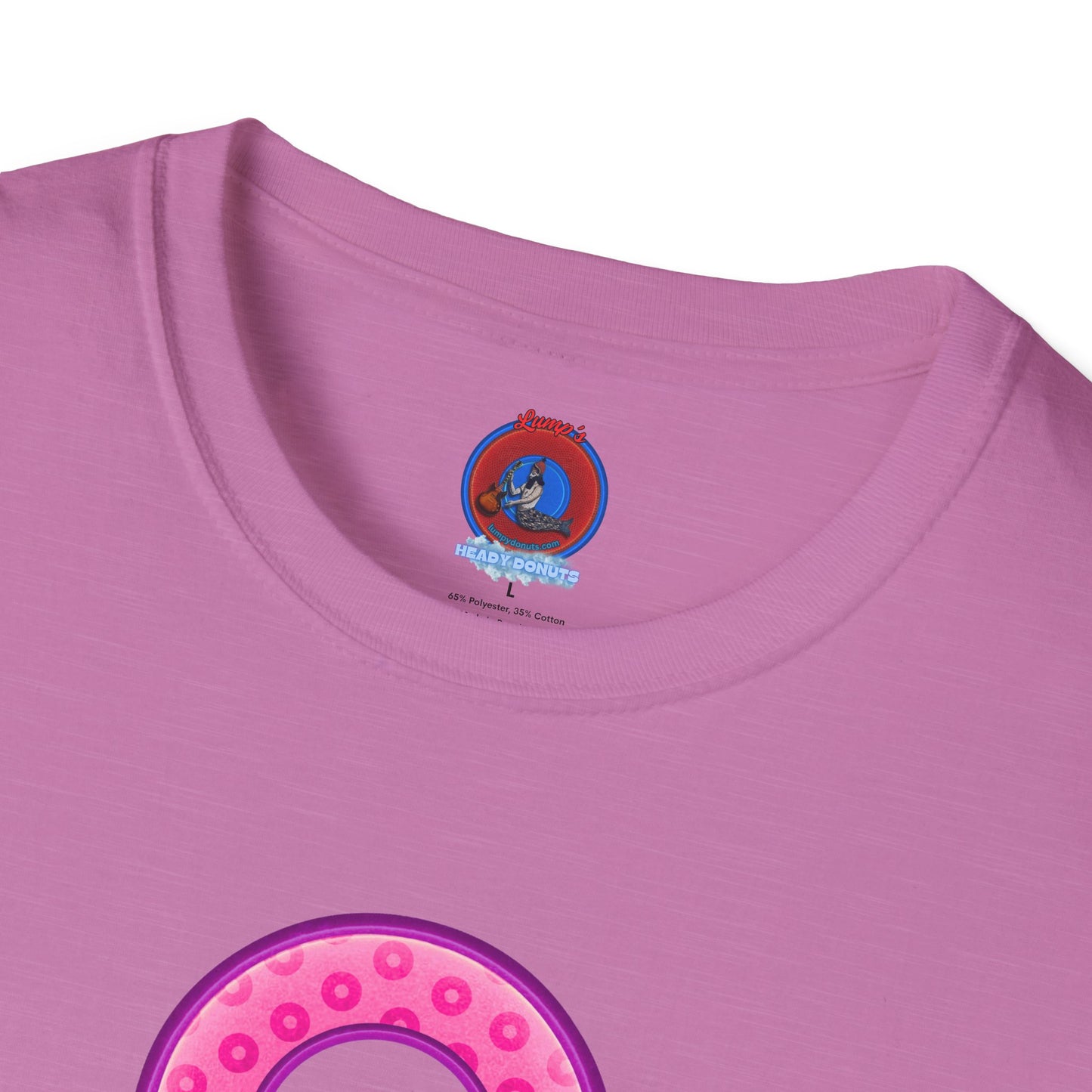 Plain Donuts/Unisex Soft-Style - "Plain Wide Mouthed Paradoxical Donuts" - pink/light purple donuts