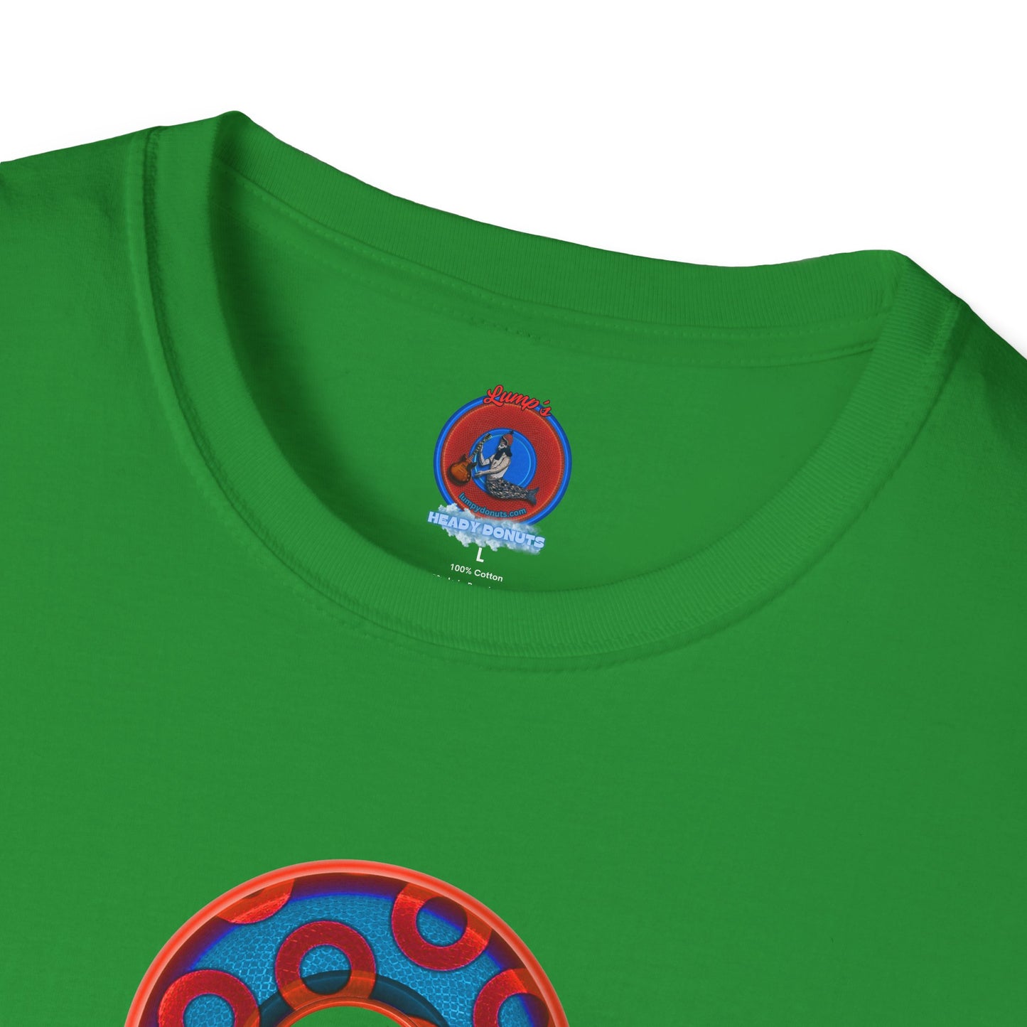 Plain Donuts/Unisex Soft-Style - "Plain Rustic Paradoxical Donuts" - red/light royal blue donuts