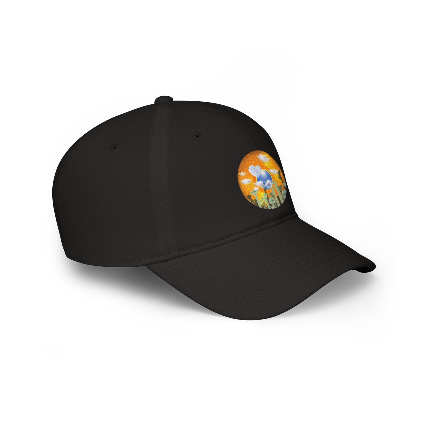 Lumpy Donut Baseball Cap - "The Golden Age of Donut Caps" - golden symmetrical donut w/