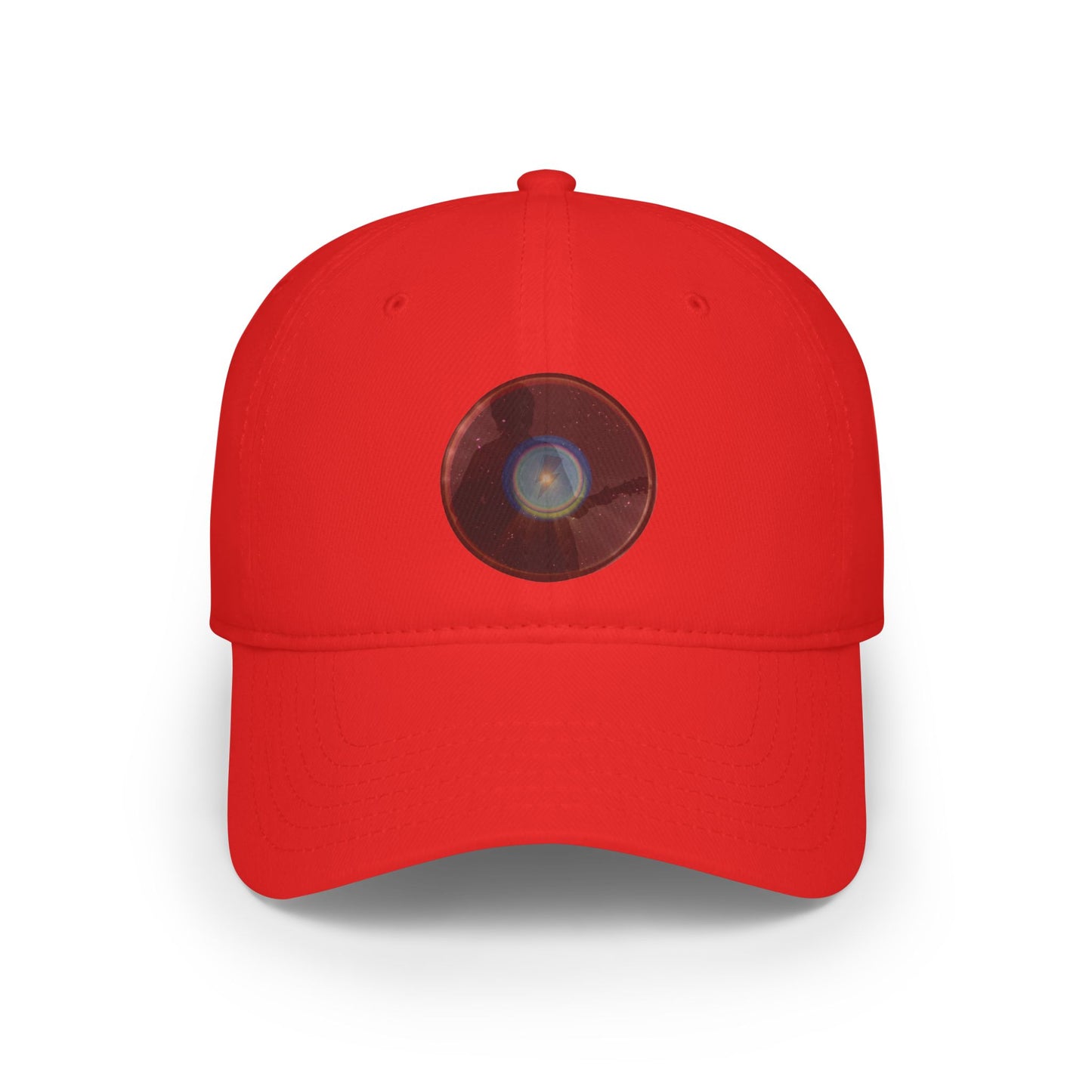 Lumpy Donut Baseball Cap - "The Unofficial Donut Cap of Bowie MD" - vivid dark red donut w/