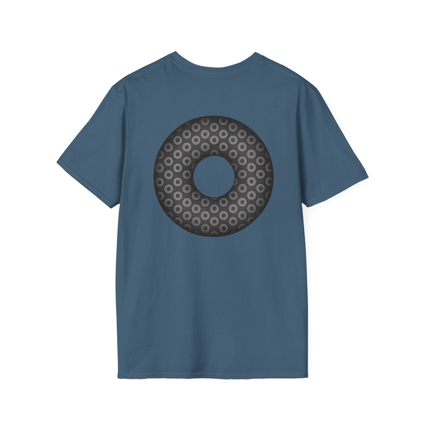 Plain Donuts/Unisex Soft-Style - "Plain Paradoxical Grided Donuts" - gray/dark gray donuts