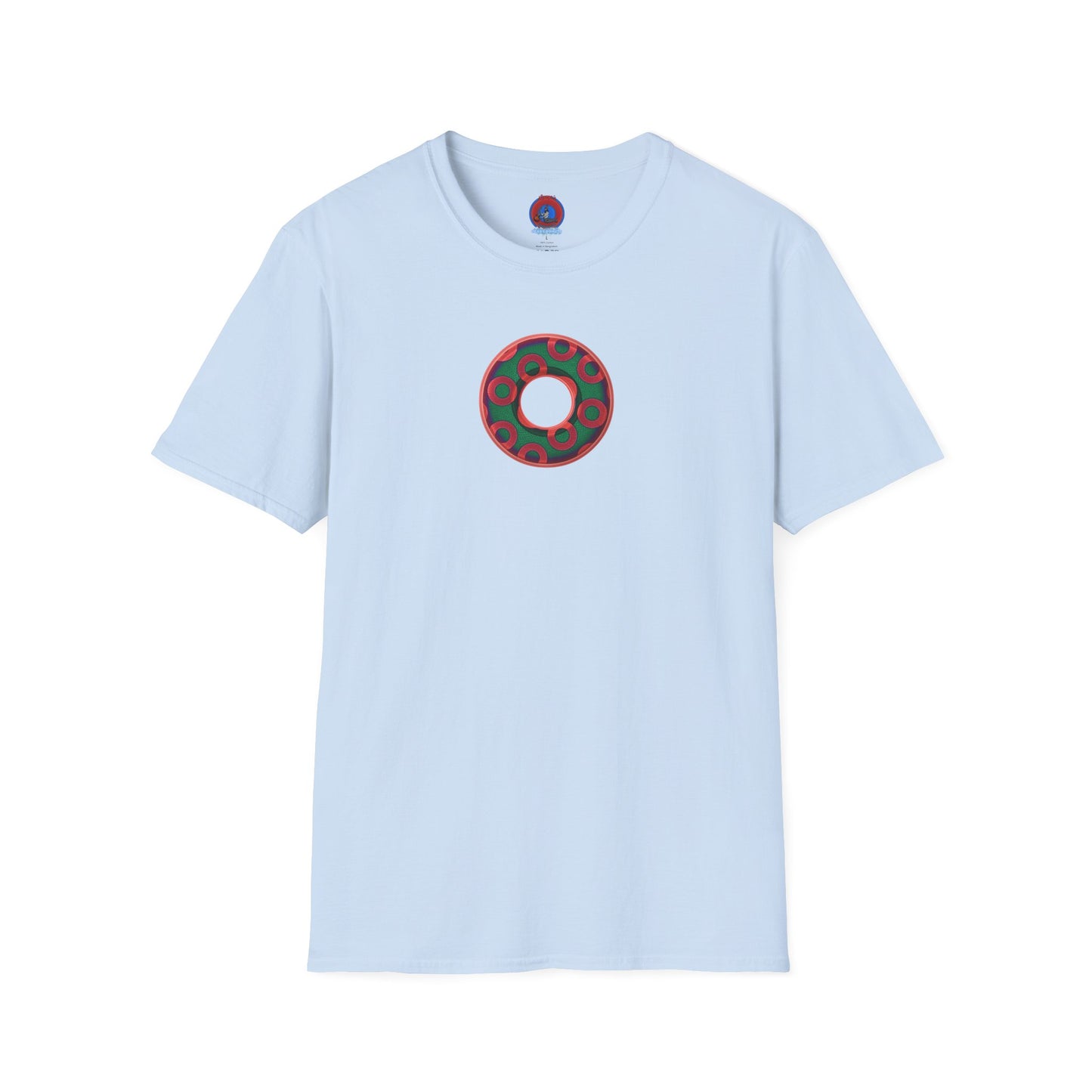 Plain Donuts/Unisex Soft-Style - "Plain Rustic Paradoxical Donuts" - green/red donuts
