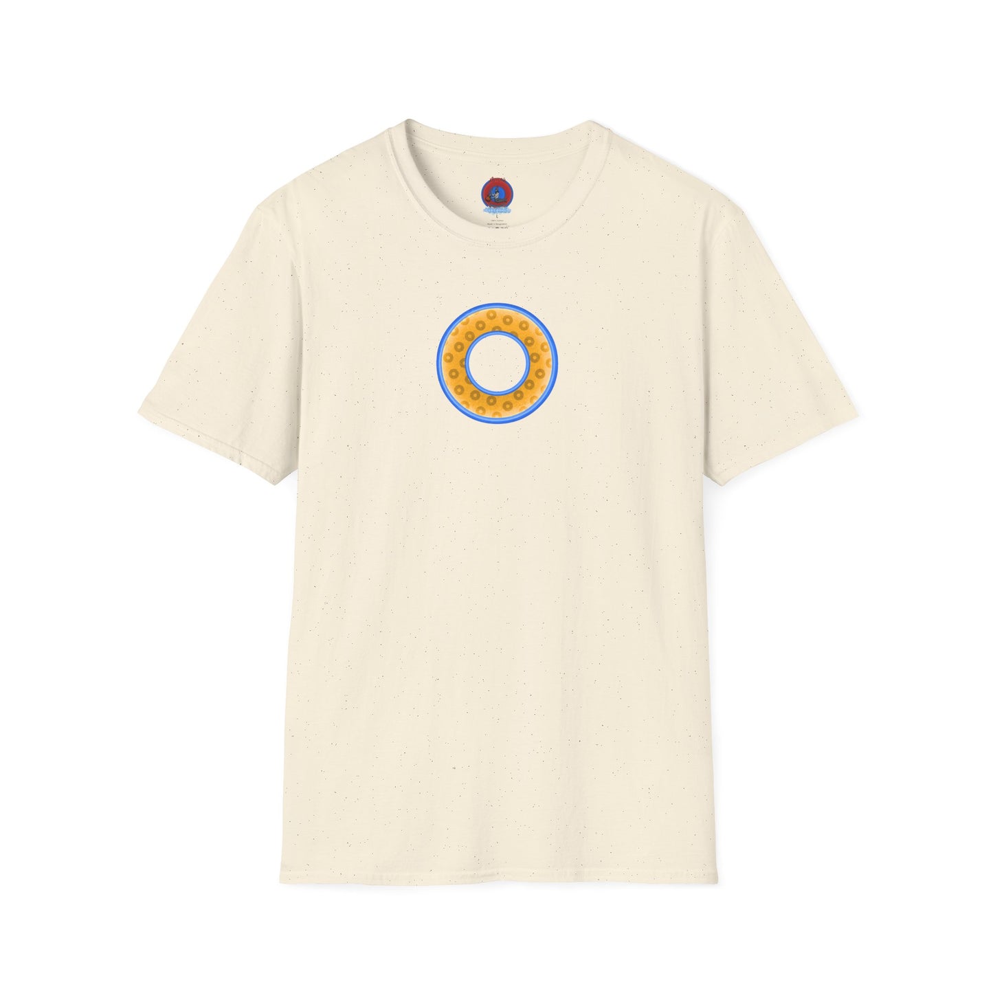 Plain Donuts/Unisex Soft-Style - "Plain Wide Mouthed Paradoxical Donuts" - yellow/light blue donuts
