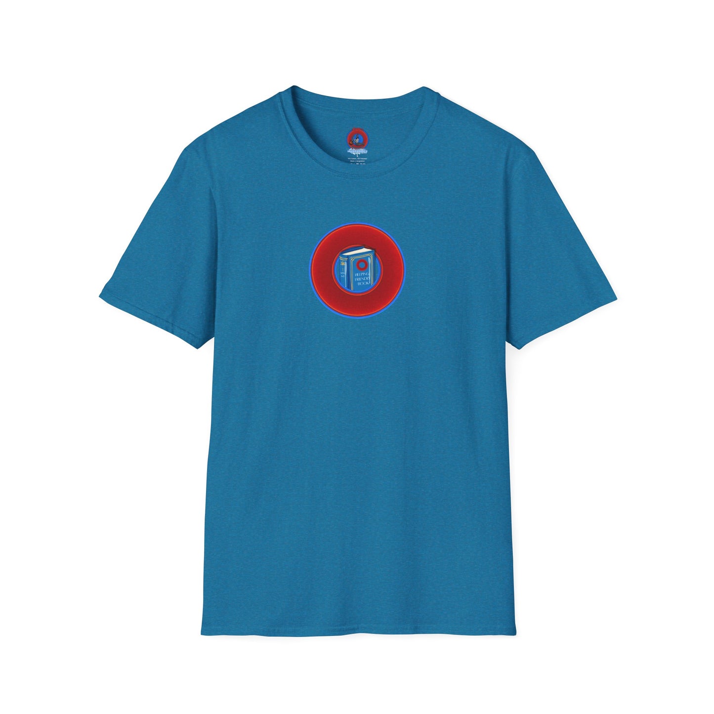 Classic Donut Tee - Unisex Soft-Style - "Helping Phriendly Donut Tee" - vivid red donut - w/flow - variant 3