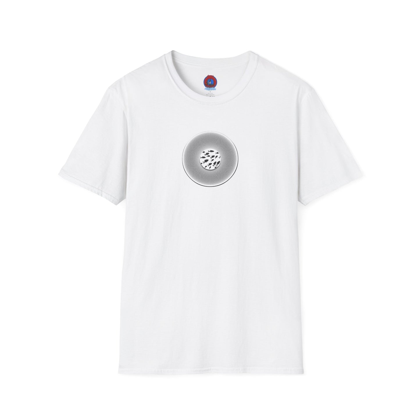 Classic Donut Tee - Unisex Soft-Style - "If I'm Swimming By" - variant 1 - white - textured donut