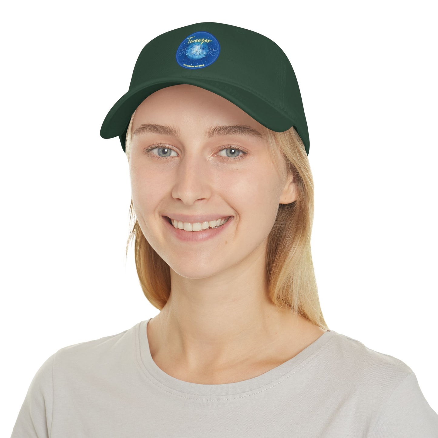 Lumpy Donut Baseball Cap - "The Donut Cap Reprised" - vivid blue donut w/