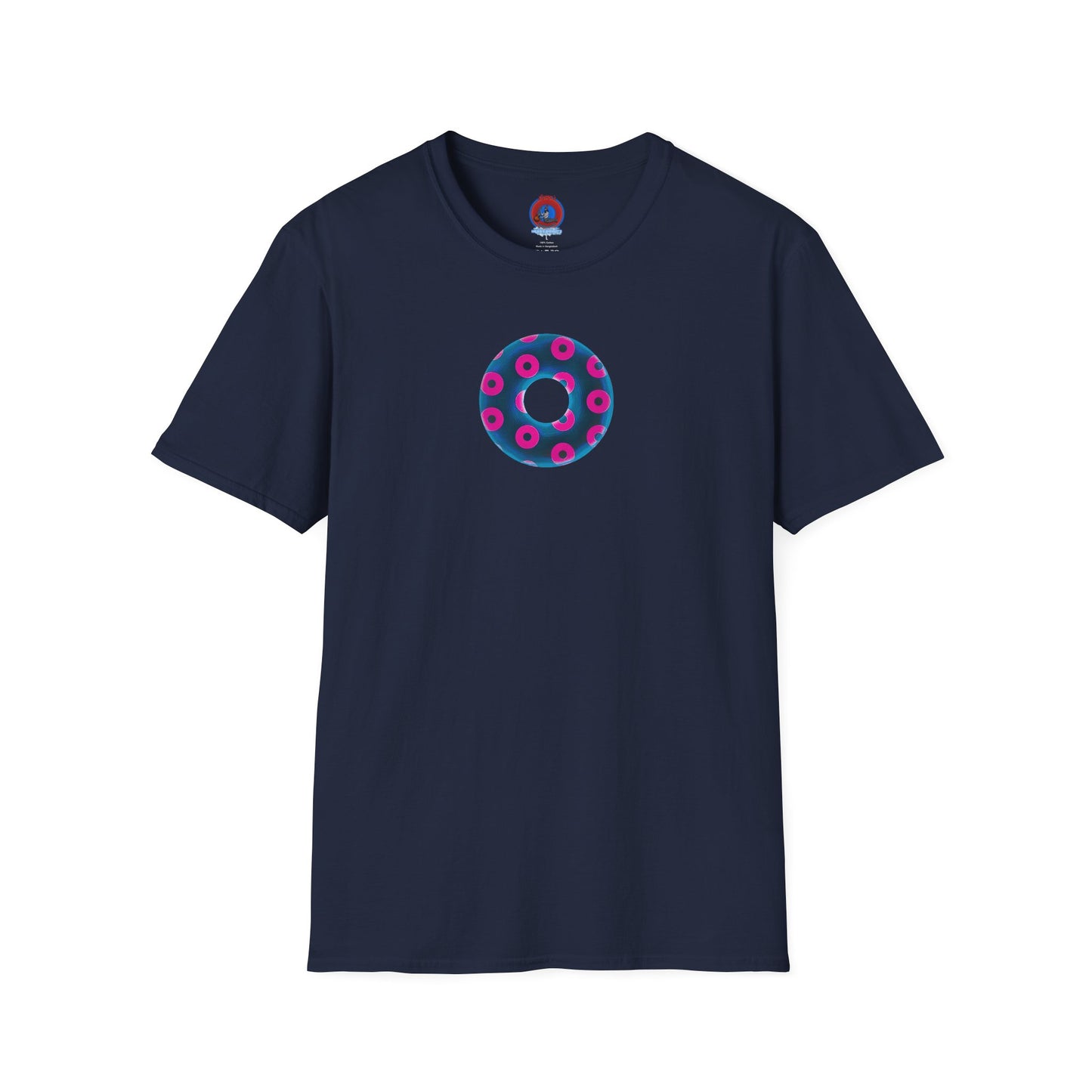 Plain Donuts/Unisex Soft-Style - "Plain Blimpy Paradoxical Donuts" - royal blue/vivid magenta donuts