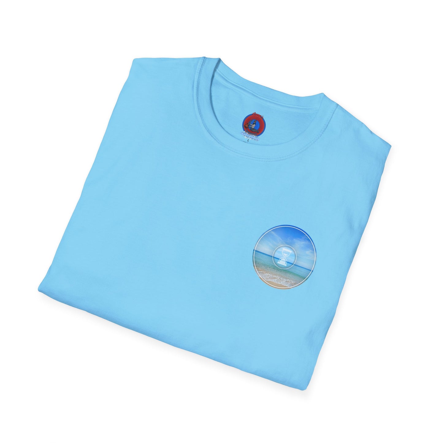 Classic Donut Tee - Unisex Soft-Style - "Still Loading Sand" - vivid blue  pic donut - variant 1