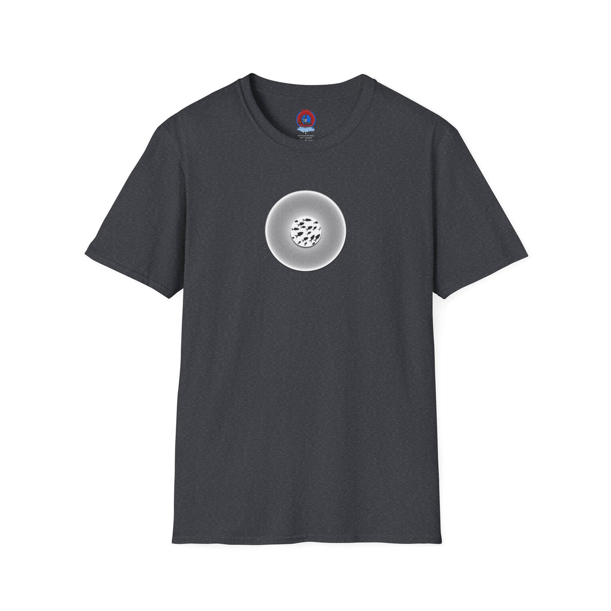 Classic Donut Tee - Unisex Soft-Style - "If I'm Swimming By" - variant 1 - white - textured donut