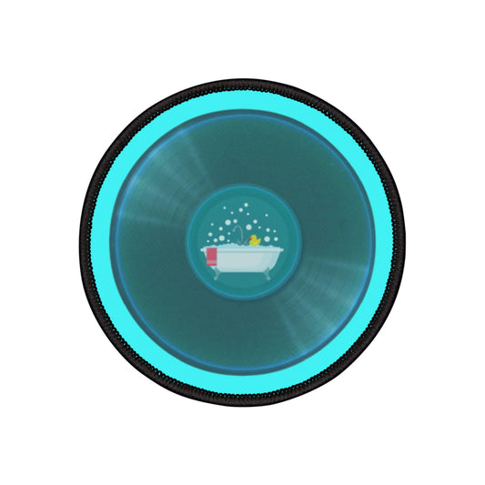 Iron-On Donut Patch - Rubber Ducky & Bath Time Fun" - series 1.0 - aquamarine donut