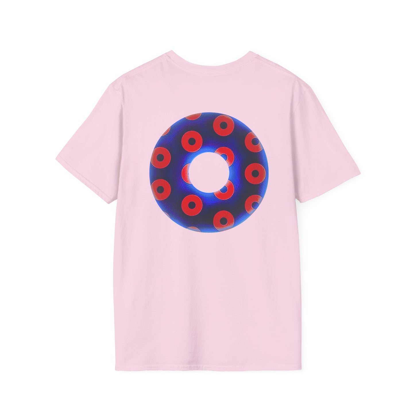 Plain Donuts/Unisex Soft-Style - "Plain Blimpy Paradoxical Donuts" - vivid royal blue/red donuts