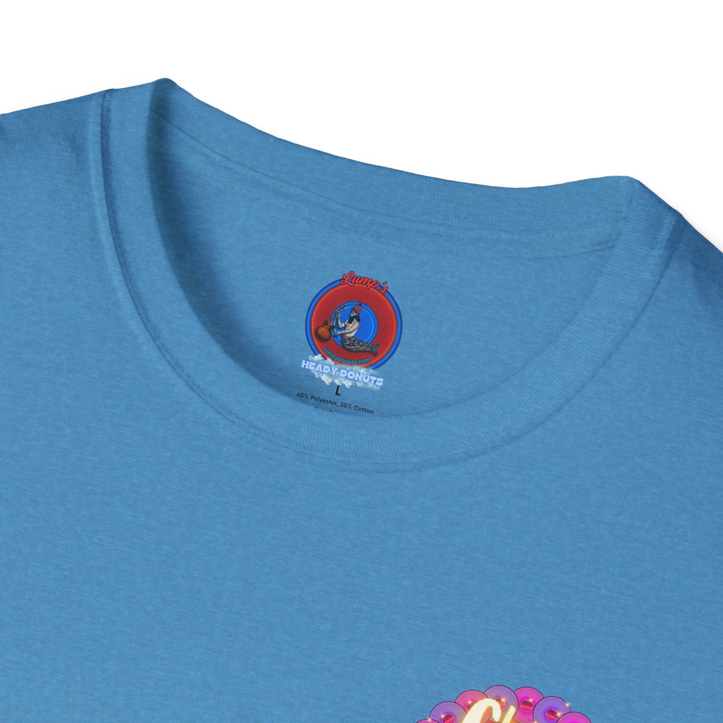 Classic Donut Tee - Unisex Soft-Style - "Cher-ing is Caring" - series 1.0  - variant 2 - magenta donut - [*charitable donut]