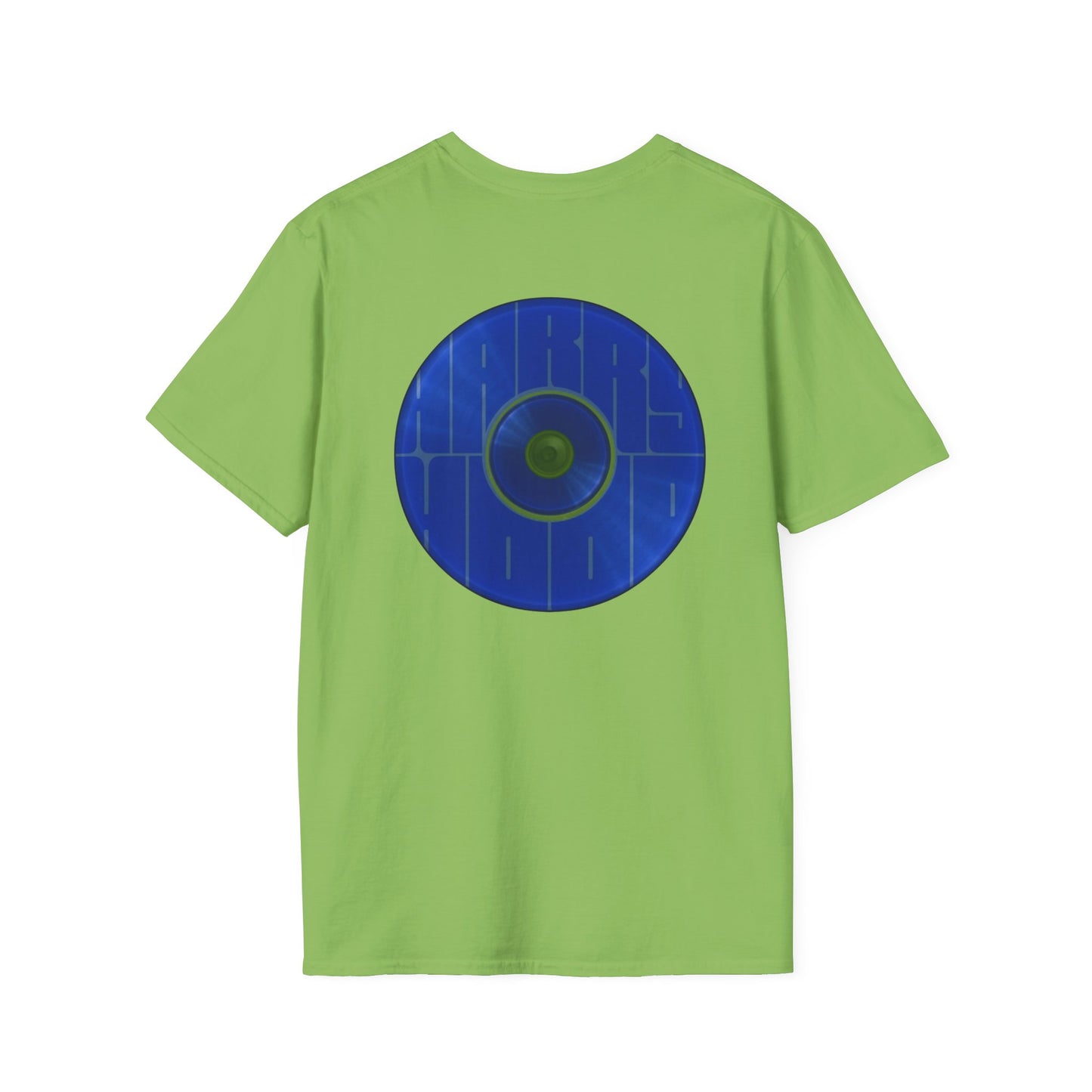 Classic Donut Tee - Unisex Soft-Style - "Harry's Hoodlum Donut" - series 1.0  - variant 3 - lights off/blue donut(s)
