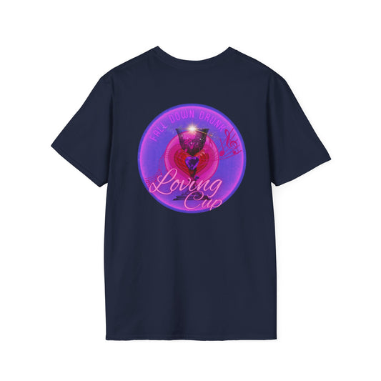 Classic Donut Tee - Unisex Soft-Style - "The Loving Donut' - vivid purple/magenta donut