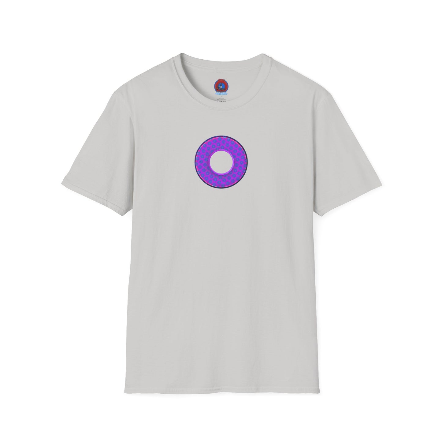 Plain Donuts/Unisex Soft-Style - "Plain Electric Paradoxical Donuts" - bright purple/royal blue donuts