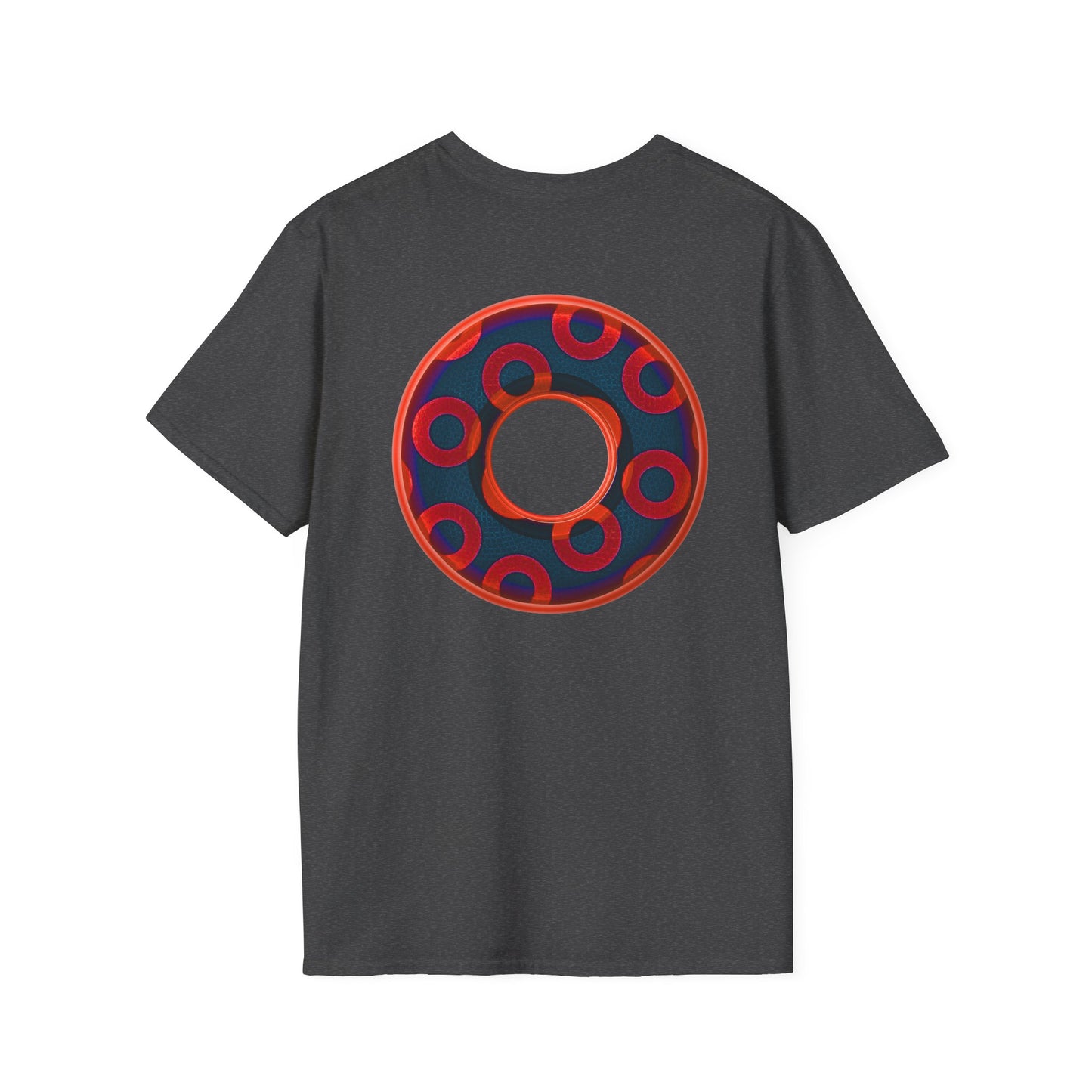 Plain Donuts/Unisex Soft-Style - "Plain Rustic Paradoxical Donuts" - red/navy blue donuts