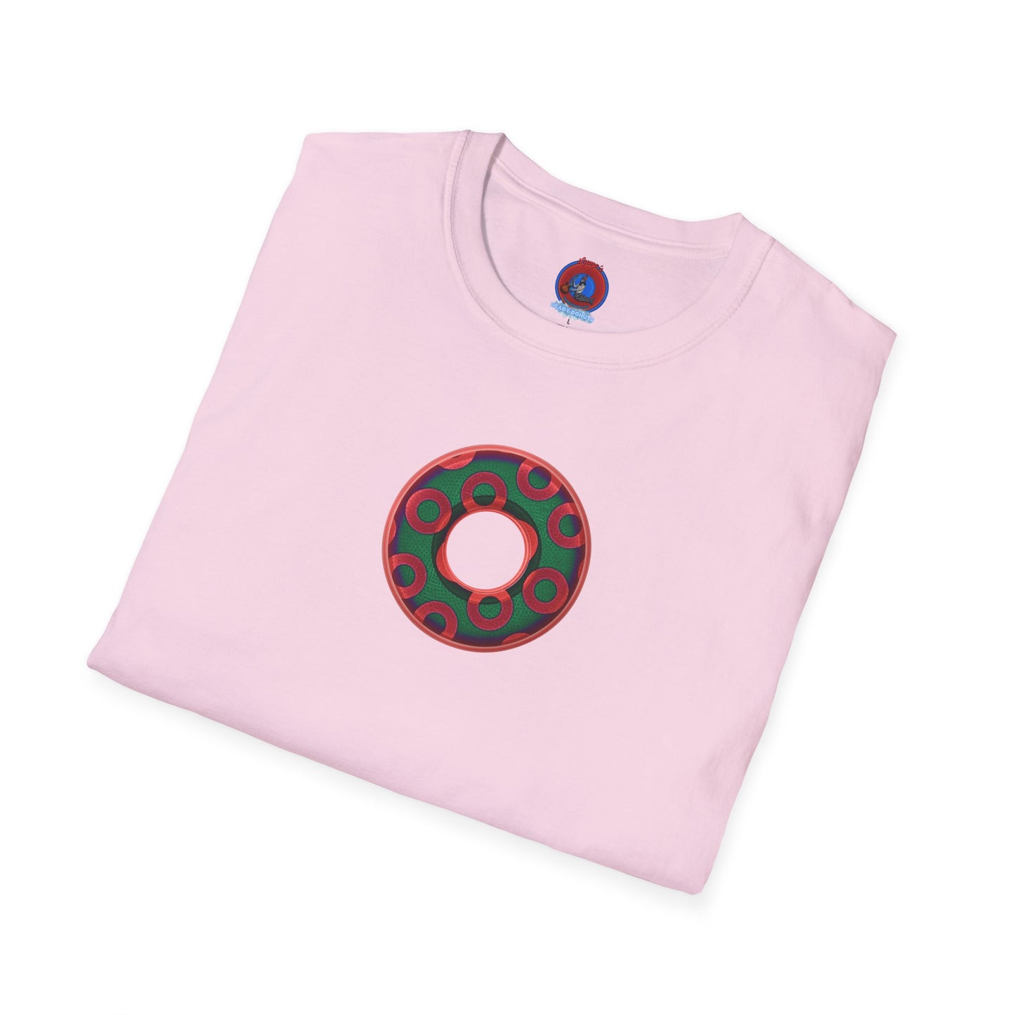 Plain Donuts/Unisex Soft-Style - "Plain Rustic Paradoxical Donuts" - green/red donuts