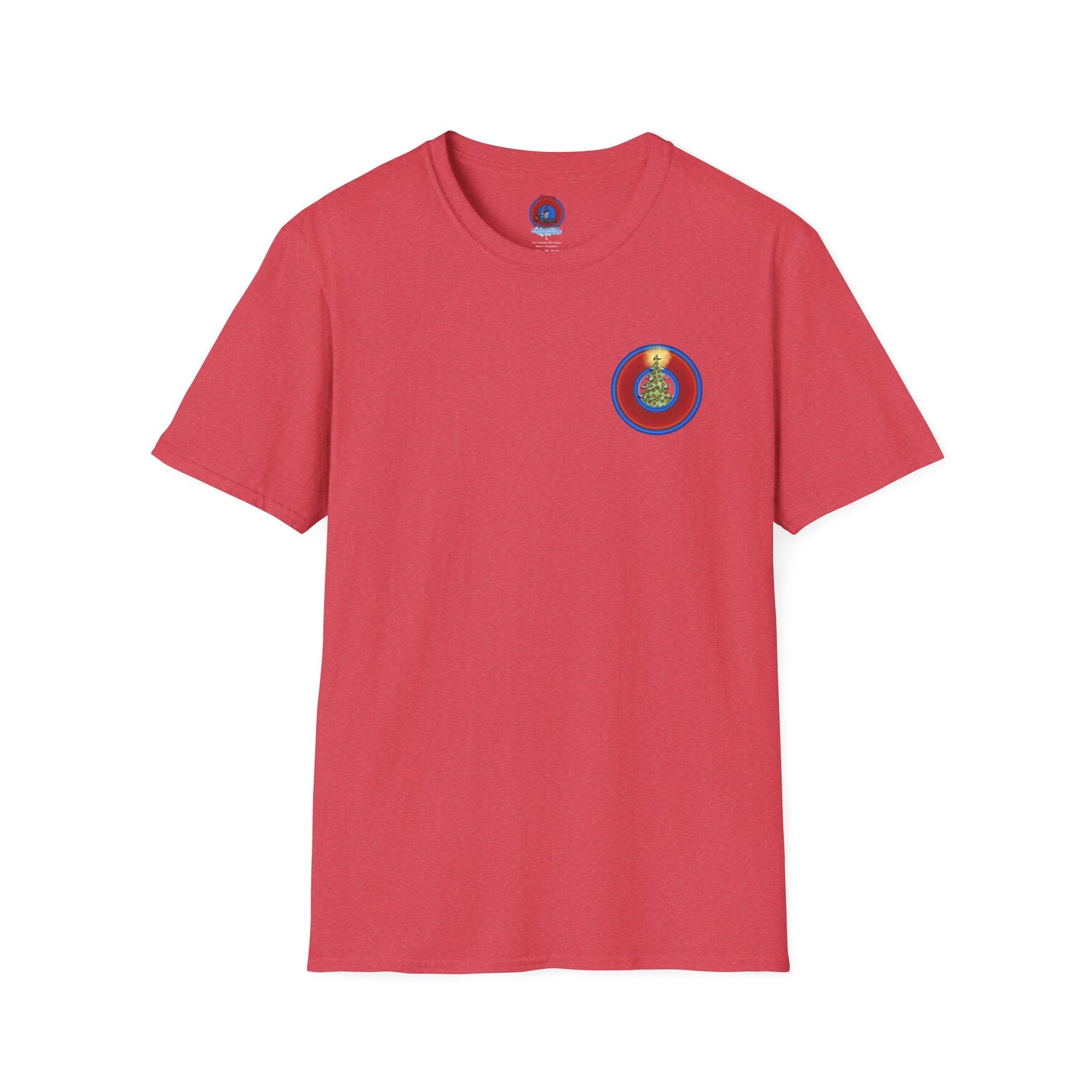 Classic Donut Tee - Unisex Soft-Style - "It's Always Phishmas in Philly" - rustic red/blue donut