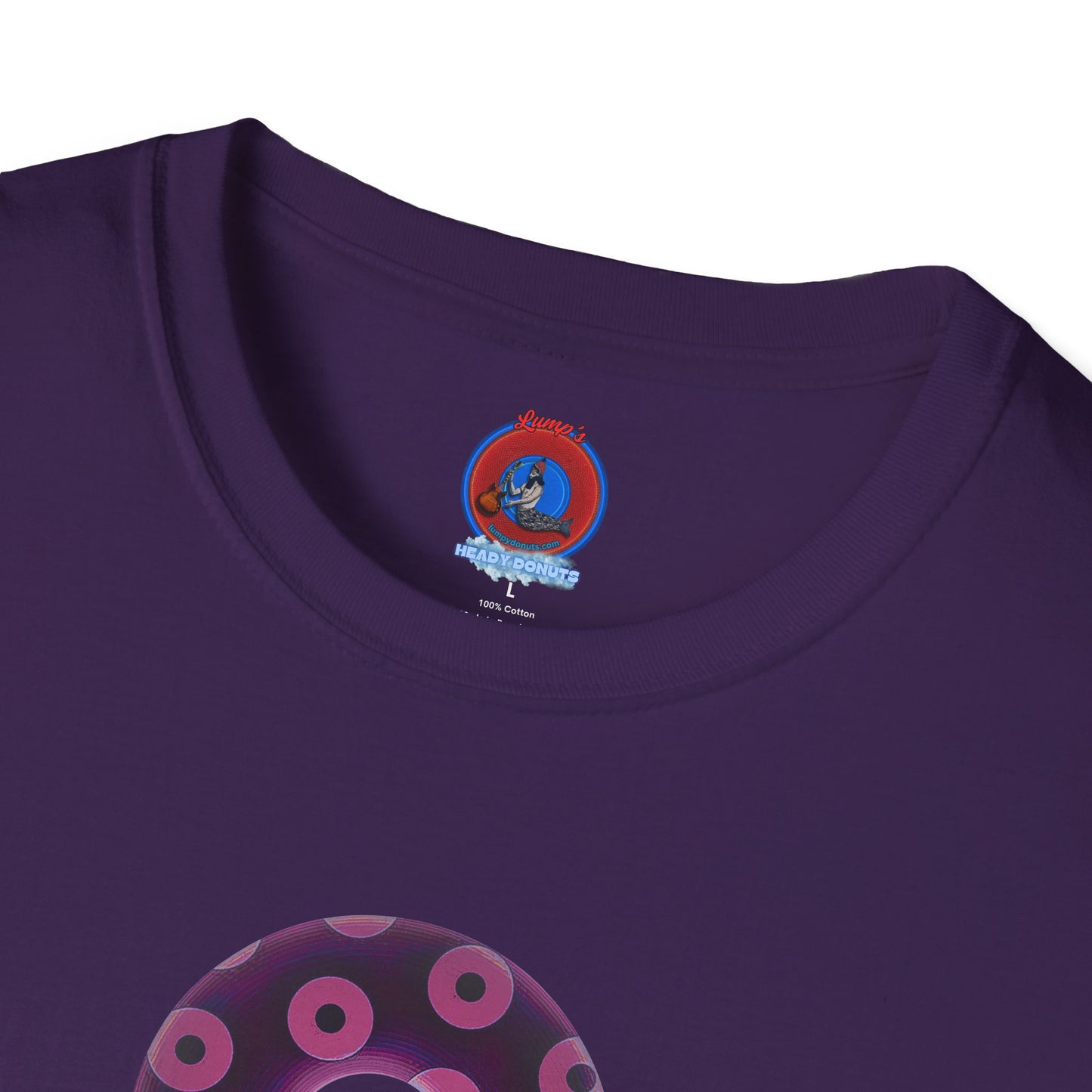 Plain Donuts/Unisex Soft-Style - "Plain Blimpy Paradoxical Donuts" - light magenta/red violet donuts