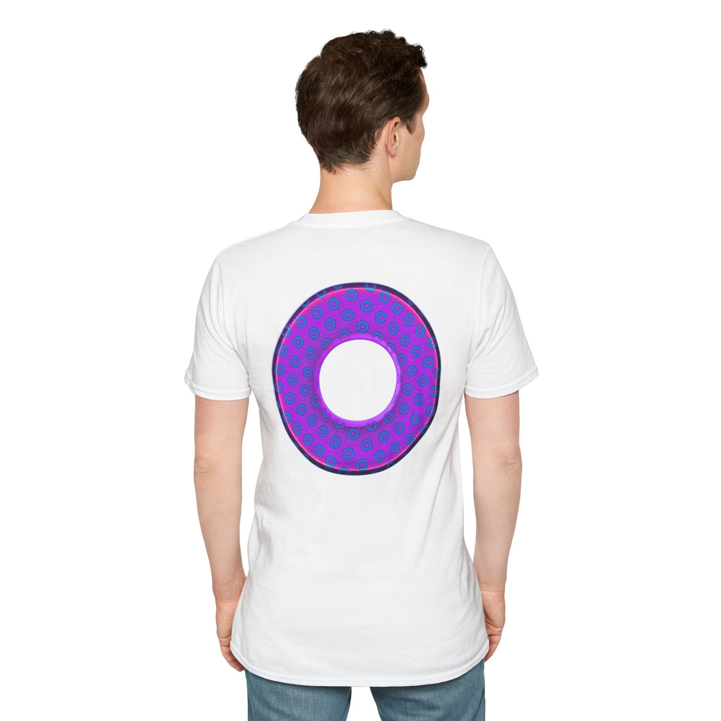 Plain Donuts/Unisex Soft-Style - "Plain Electric Paradoxical Donuts" - bright purple/royal blue donuts