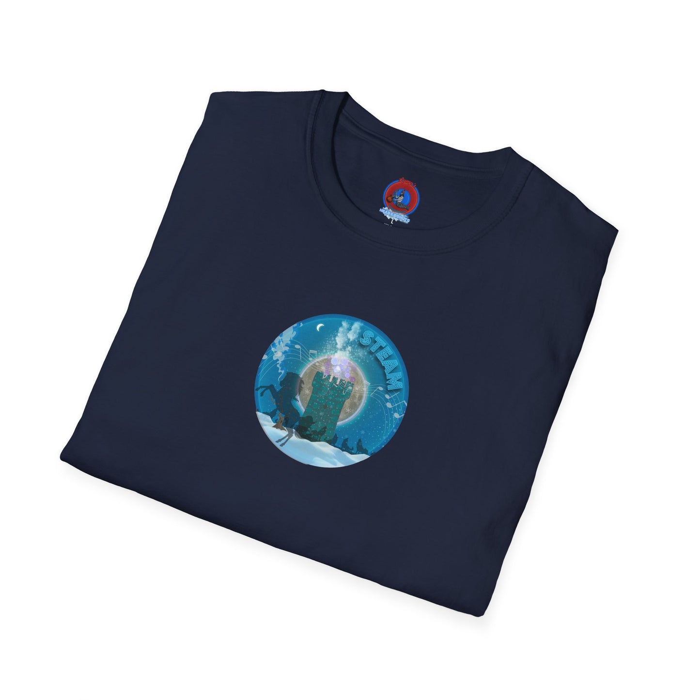Classic Donut Tee - Unisex Soft-Style - "Steaming Fresh Donuts" - series 1.0 - vivid blue donut