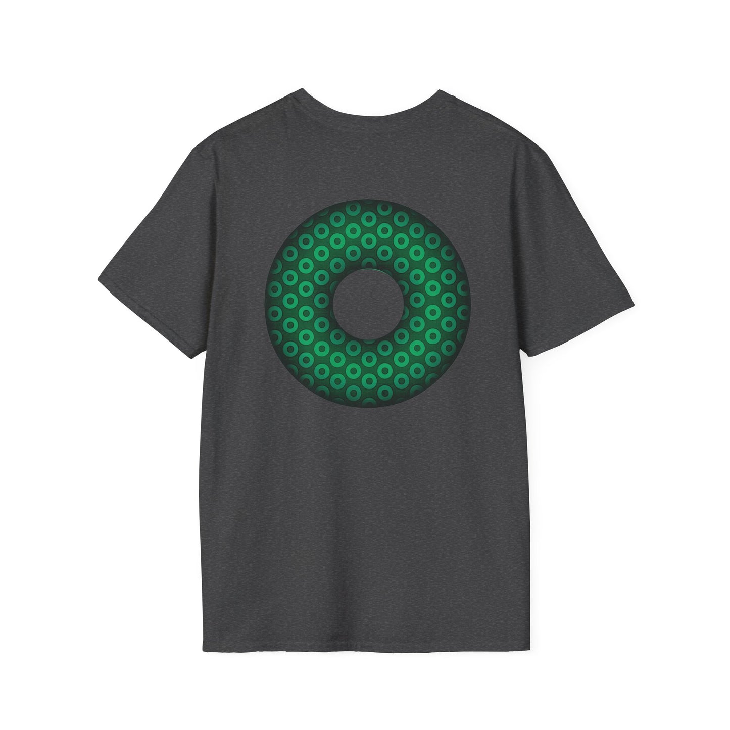 Plain Donuts/Unisex Soft-Style - "Plain Paradoxical Grided Donuts" - green/dark green donuts