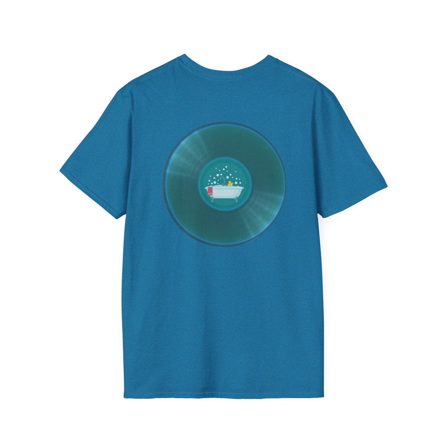 Classic Donut Tee - Unisex Soft-Style - "Bathtub Fun" - dark aquamarine donut