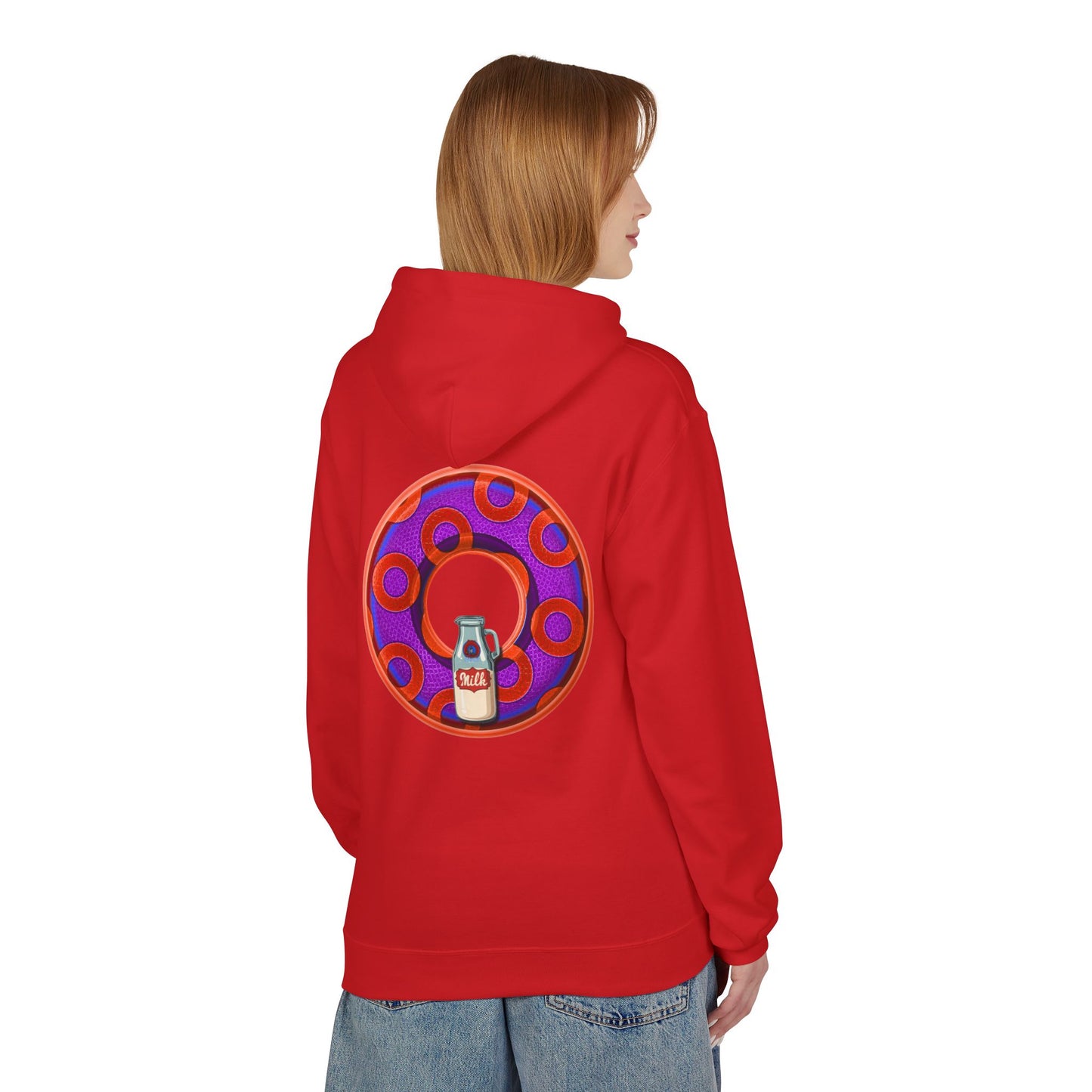 Fleece Harry Hoodies [Midweight Soft-style] - "Wooked Cream Dairy - YEMSG Donut" - blue/blue rustic paradox donut - variant 6