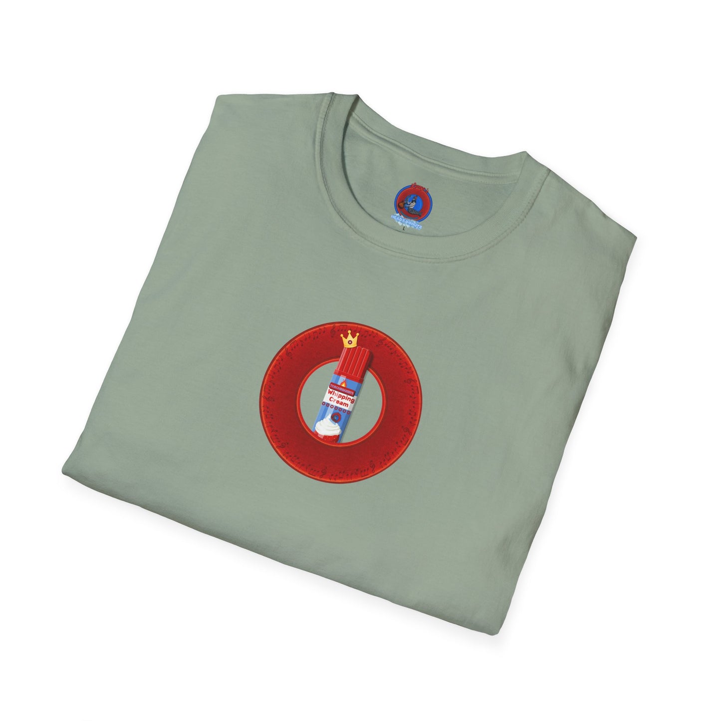 Classic Donut Tee - Unisex Soft-Style - "Princely Wooked Cream in a Can - YEMSG Donut " - vivid red donut