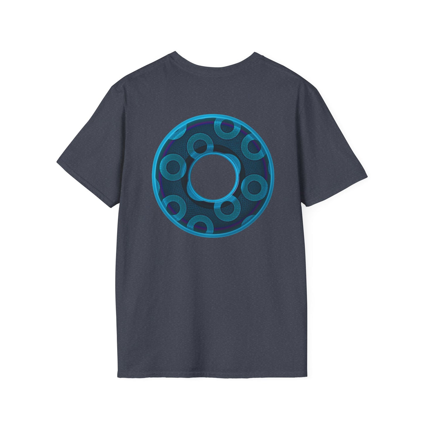 Plain Donuts/Unisex Soft-Style - "Plain Rustic Paradoxical Donuts" - light blue/dark blue donuts