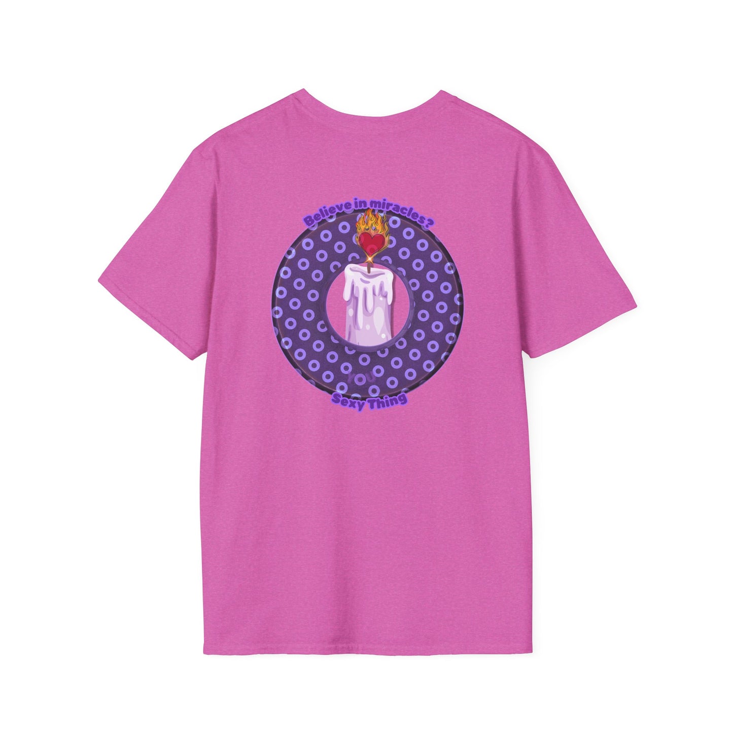 Classic Donut Tee - Unisex Soft-Style - "Donuts for Sexy Things" - electric purple/light purple paradox donut
