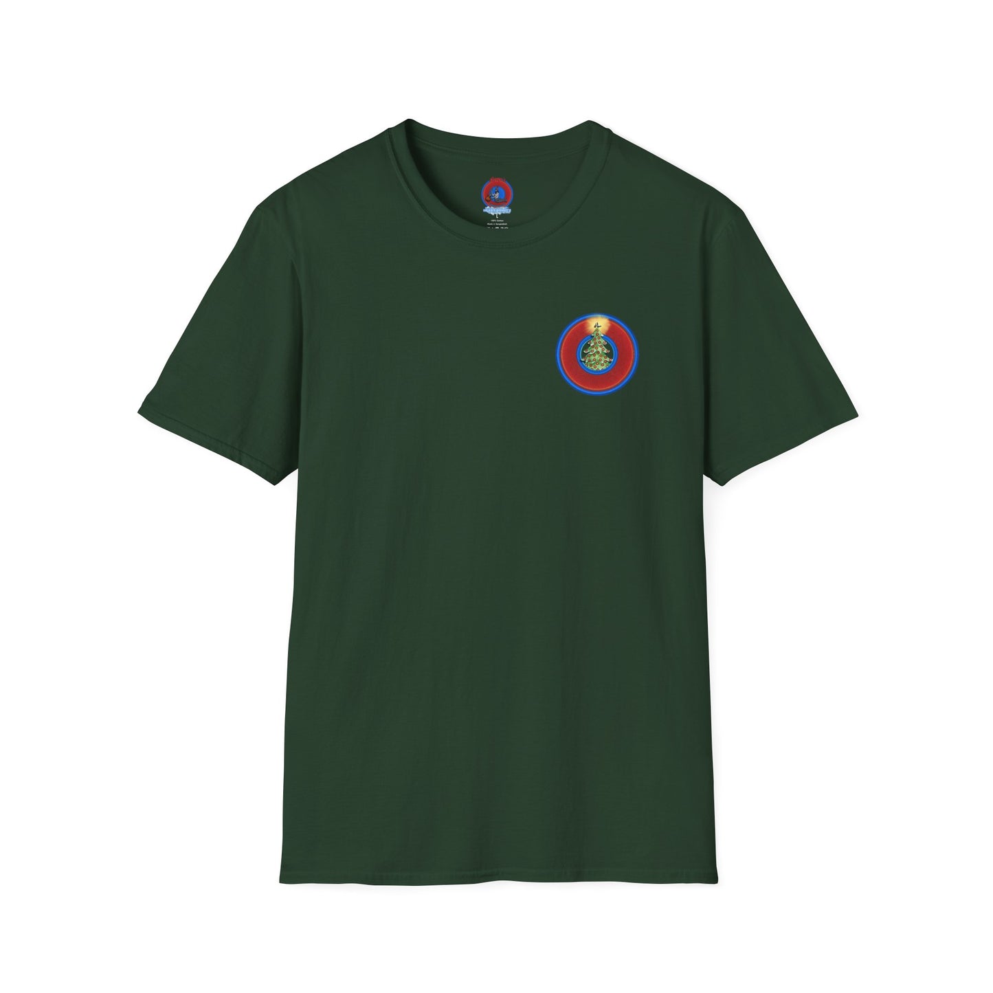 Classic Donut Tee - Unisex Soft-Style - "It's Always Phishmas in Philly" - rustic red/blue donut