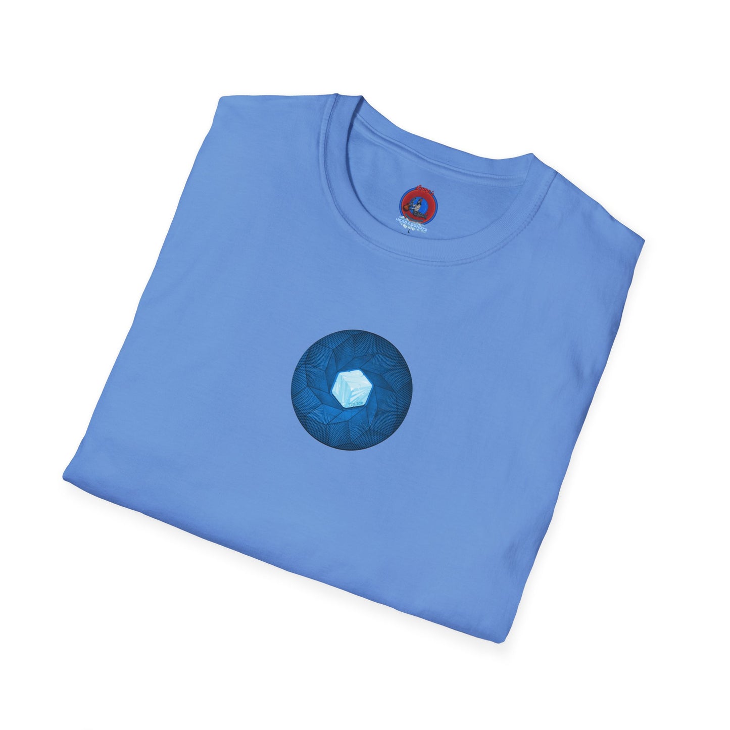 Coffee Traders Tee - Unisex Soft-Style - "Tasty Coffee" - paradoxical donut/cubed blue donut - variant 1 - It's Ice Cube's front/logo back